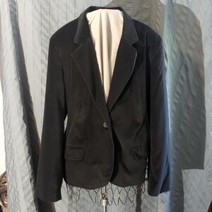 Black velveteen blazer size 18